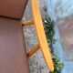 Pair of vintage armchairs with compass legs, "Boomerang" model by THO editions.