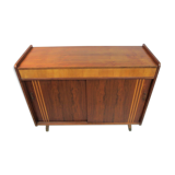 German walnut veneer shoe cabinet, 1960boi