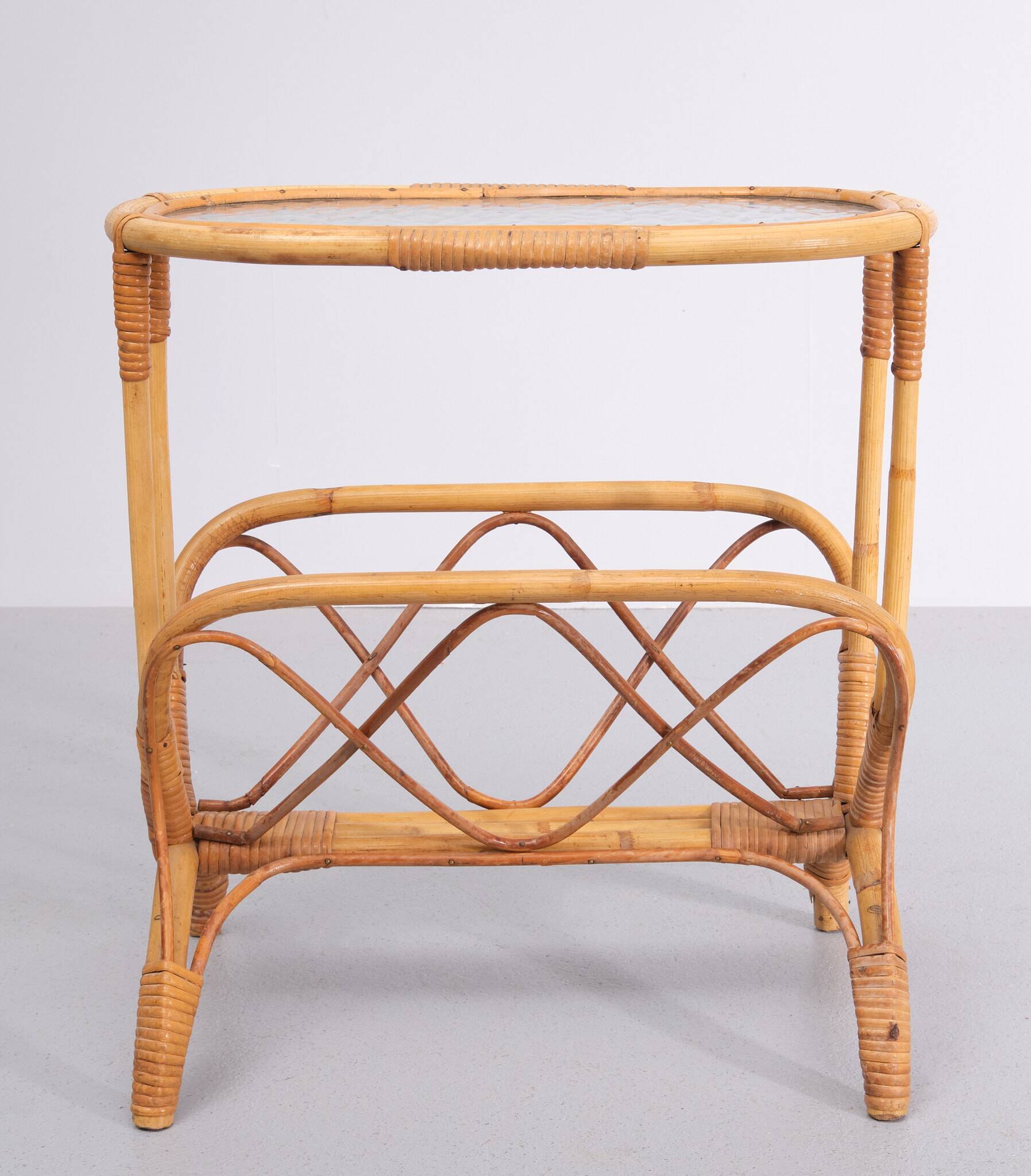 Rattan Magazine rack 1970s