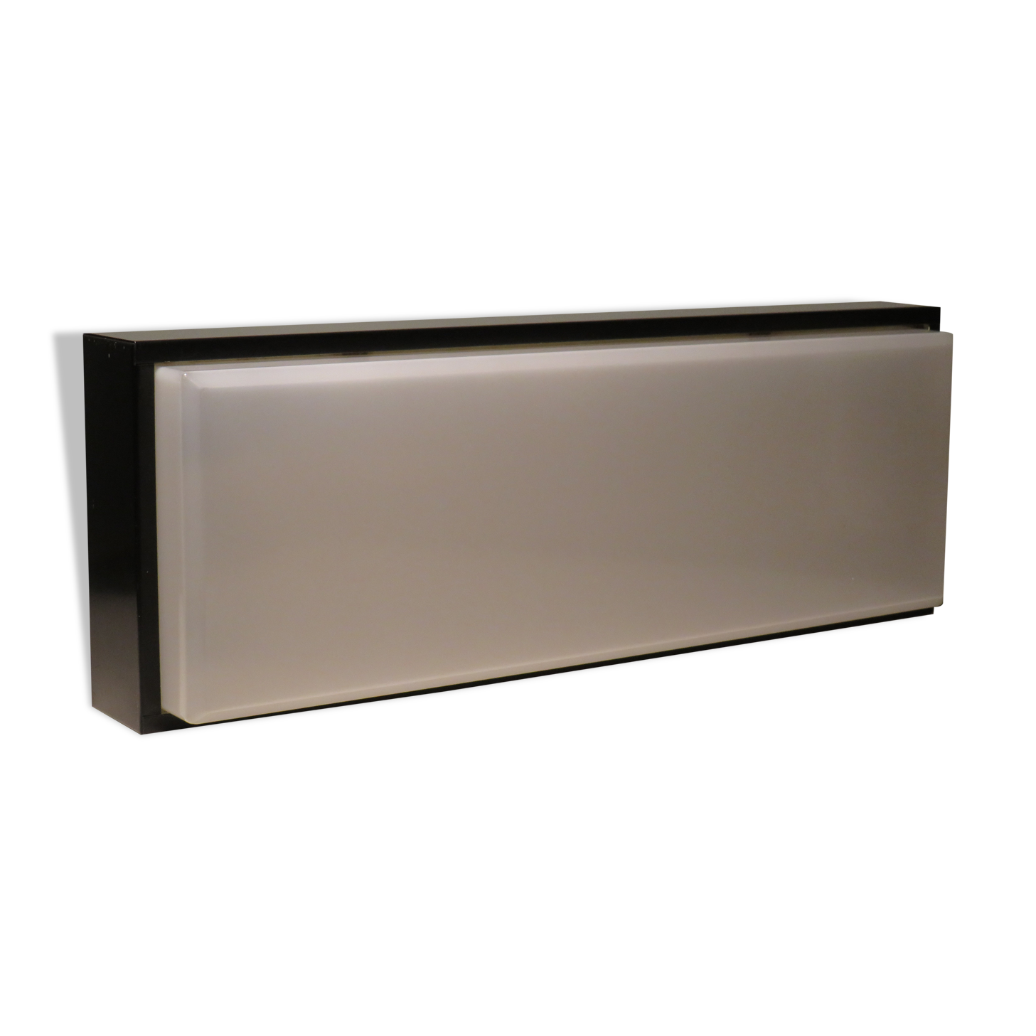 Ceiling lamp or rectangular wall lamp of Van Haute Belgique 1960s