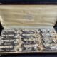 12 “Modern Animals” knife holders – Silvered bronze – Art Deco