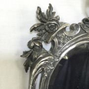 Nineteenth century mirror in silver bronze