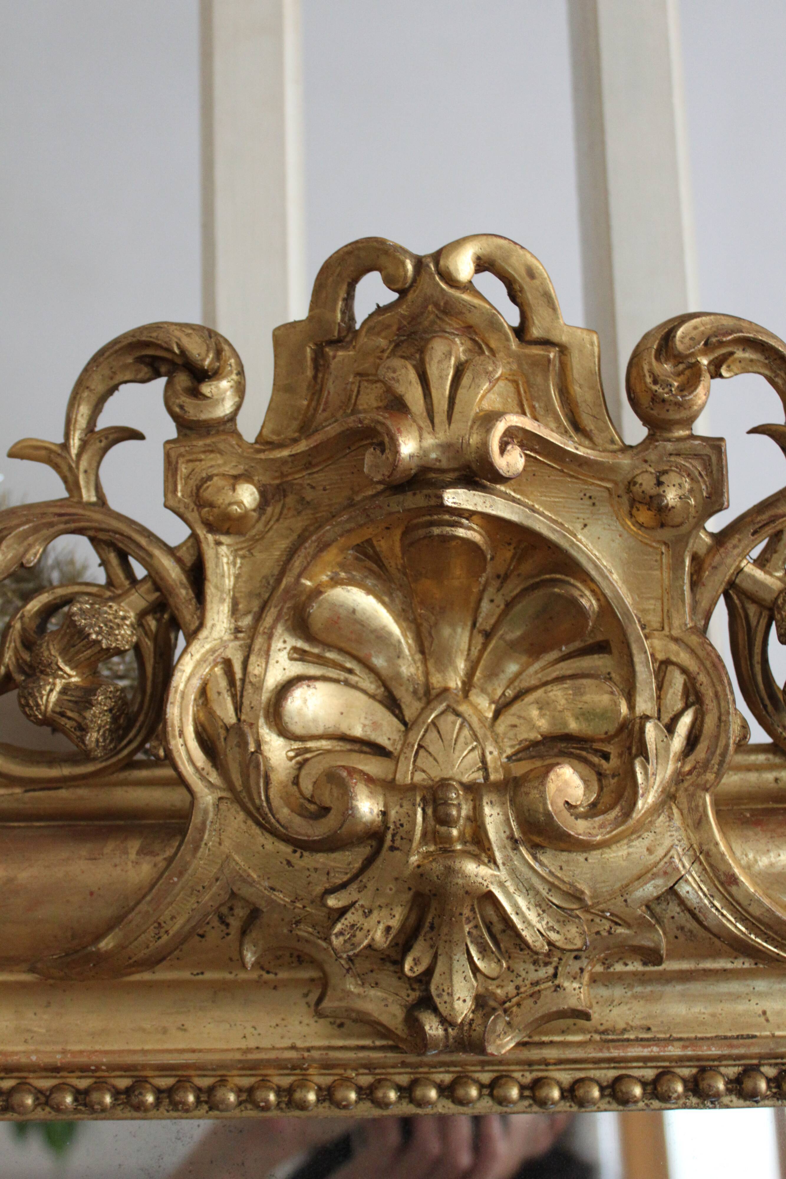 Gold Louis Philippe style mirror