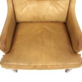 Scandinavian leather armchair, Sweden, 1960