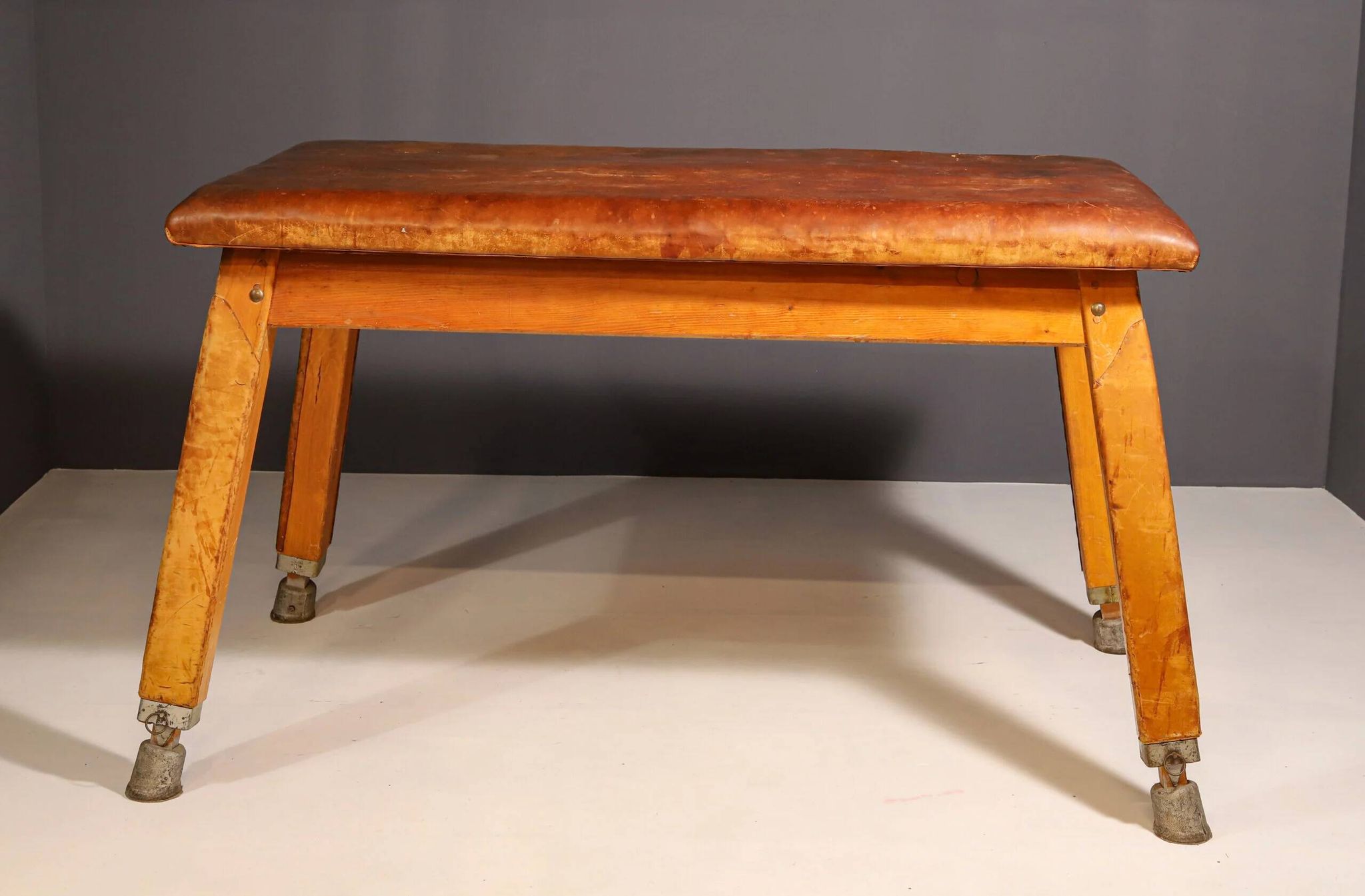 Gym bench vintage wood 1950s Czechoslovakia