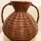 Large 50 cm wicker jar from the 60s and 70s