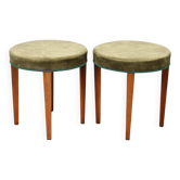 Pair of Art Deco stools, Czechoslovakia, 1940s
