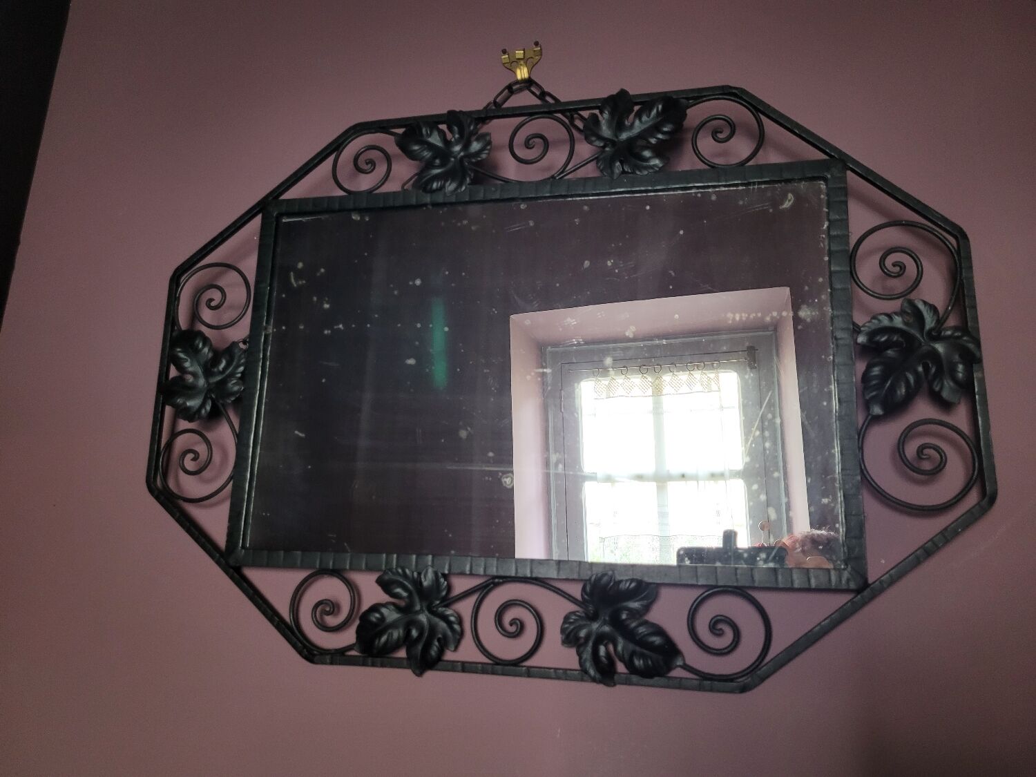 Miroir art déco fer forgé