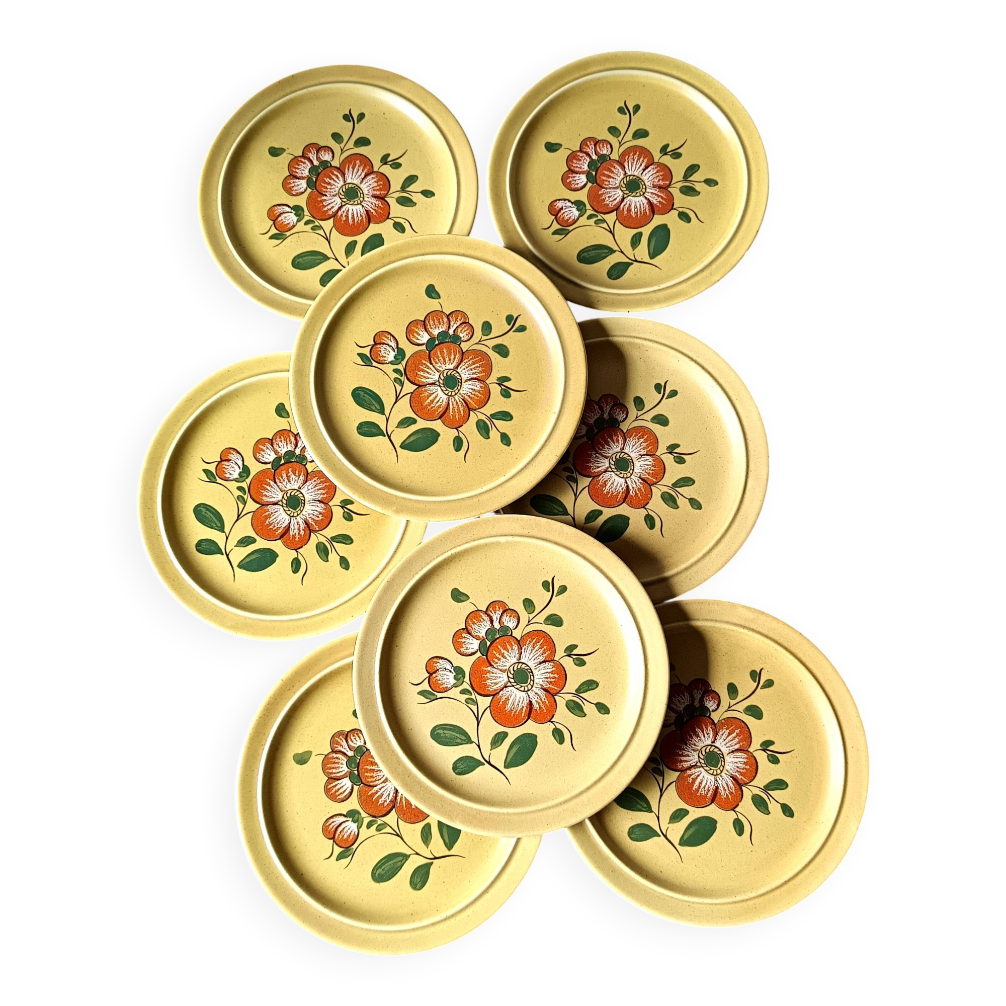 9 k&g luneville french ceramic dinner plates, ø 24.8 cm