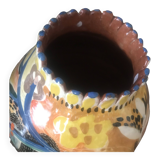 Hand-painted glazed earthenware vase