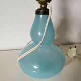 blue opaline lamp base