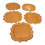 5 dessert plates pottery south france dieulefit drome