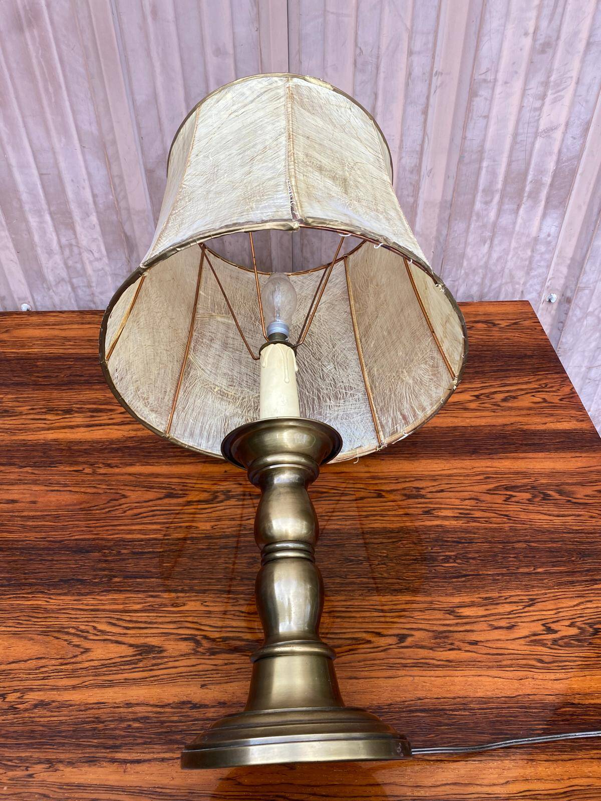 Vintage lamp in gilded bronze