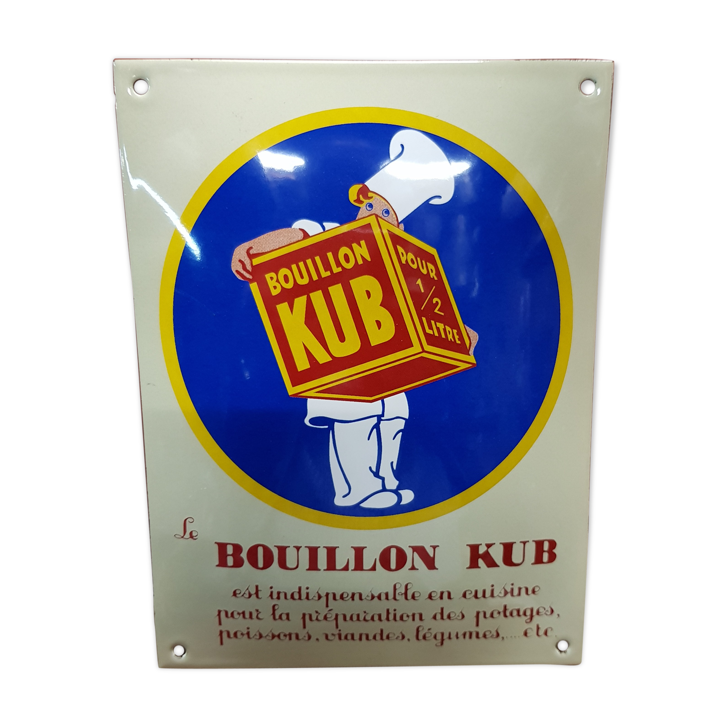 Kub broth enamel plate