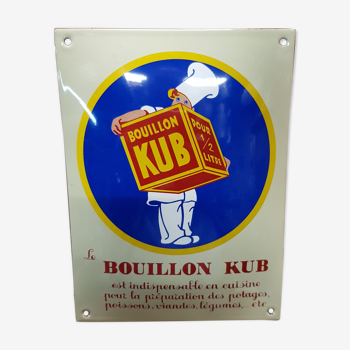 Plaque émaillée bouillon Kub