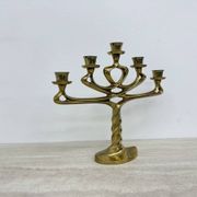 Mid-century large brutalist solid bronze candleholder, 1970s