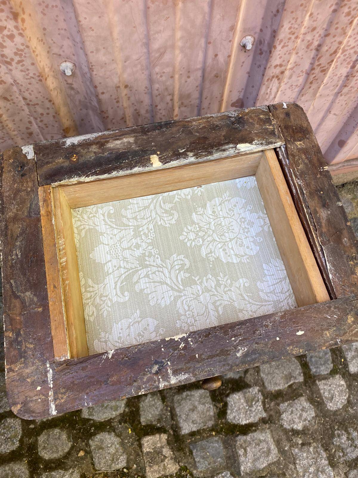 Table de chevet Louis Philippe acajou et marbre blanc du 19ème