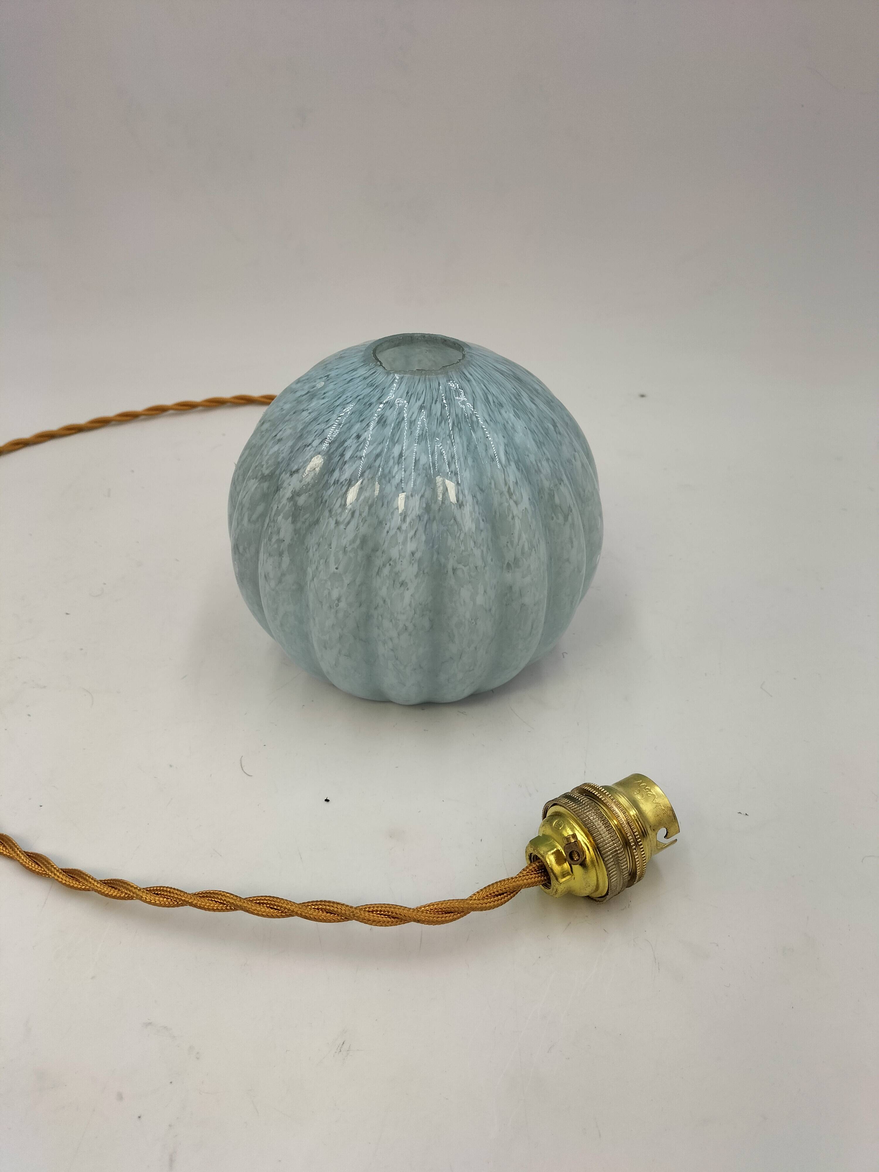 Clichy blue glass pendant light