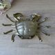 Old ashtray shape metal crab