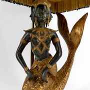 Sculptural Lamp in Bronze with double green and gold patina, Suvannamaccha