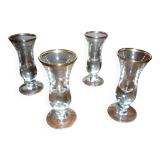 4 verres à pied de bistrot