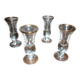 4 verres à pied de bistrot