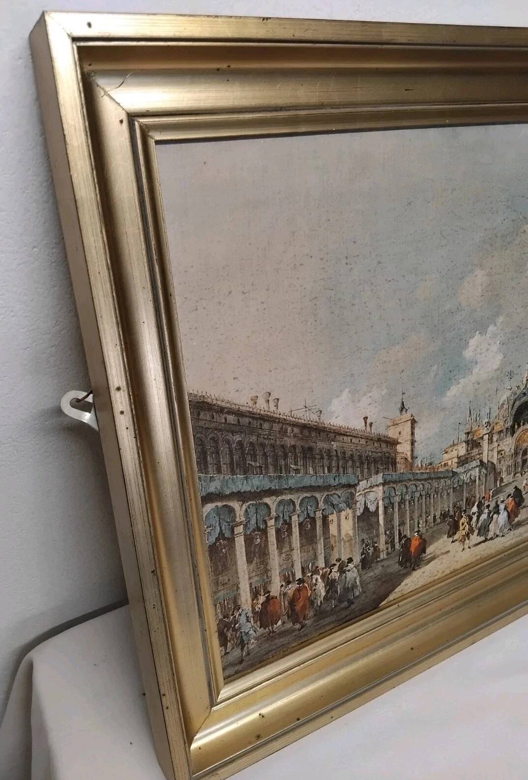 Painting on canvas "Feast of the Ascension" in Venice 44x65 cm