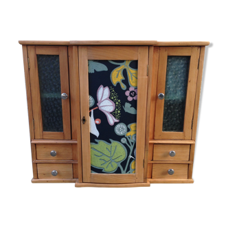 Armoire à pharmacie papier oiseaux