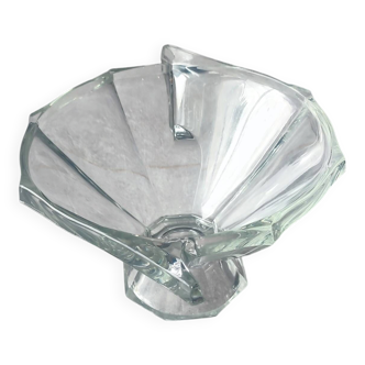 Coupe en verre épais gravée Slovakia Style Art Déco