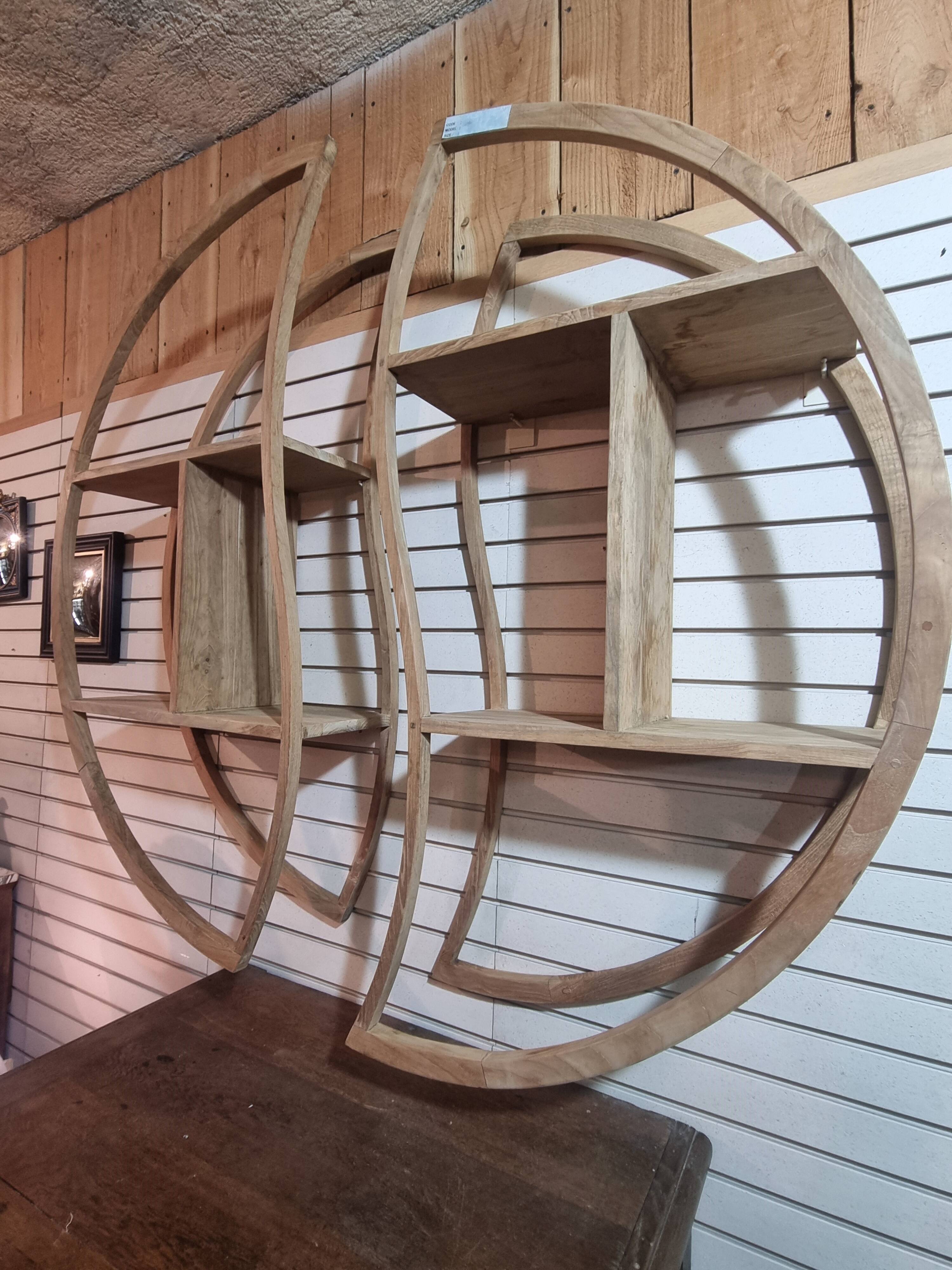 Etagère, bibliothèque  yin yang en teck