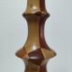 Lampe en bois tourné et incrustation de bois vintage