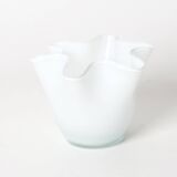 small handkerchief vase in white opaline