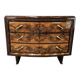 Commode Art Déco toscane des années 1940 en noyer raciné.
