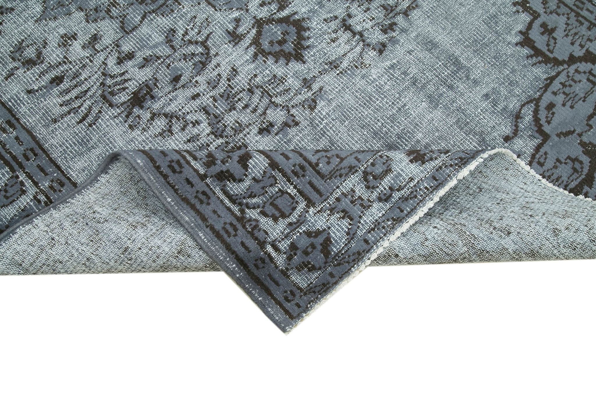 Hand-knotted rustic anatolian 1980s 160 cm x 258 cm grey carpet