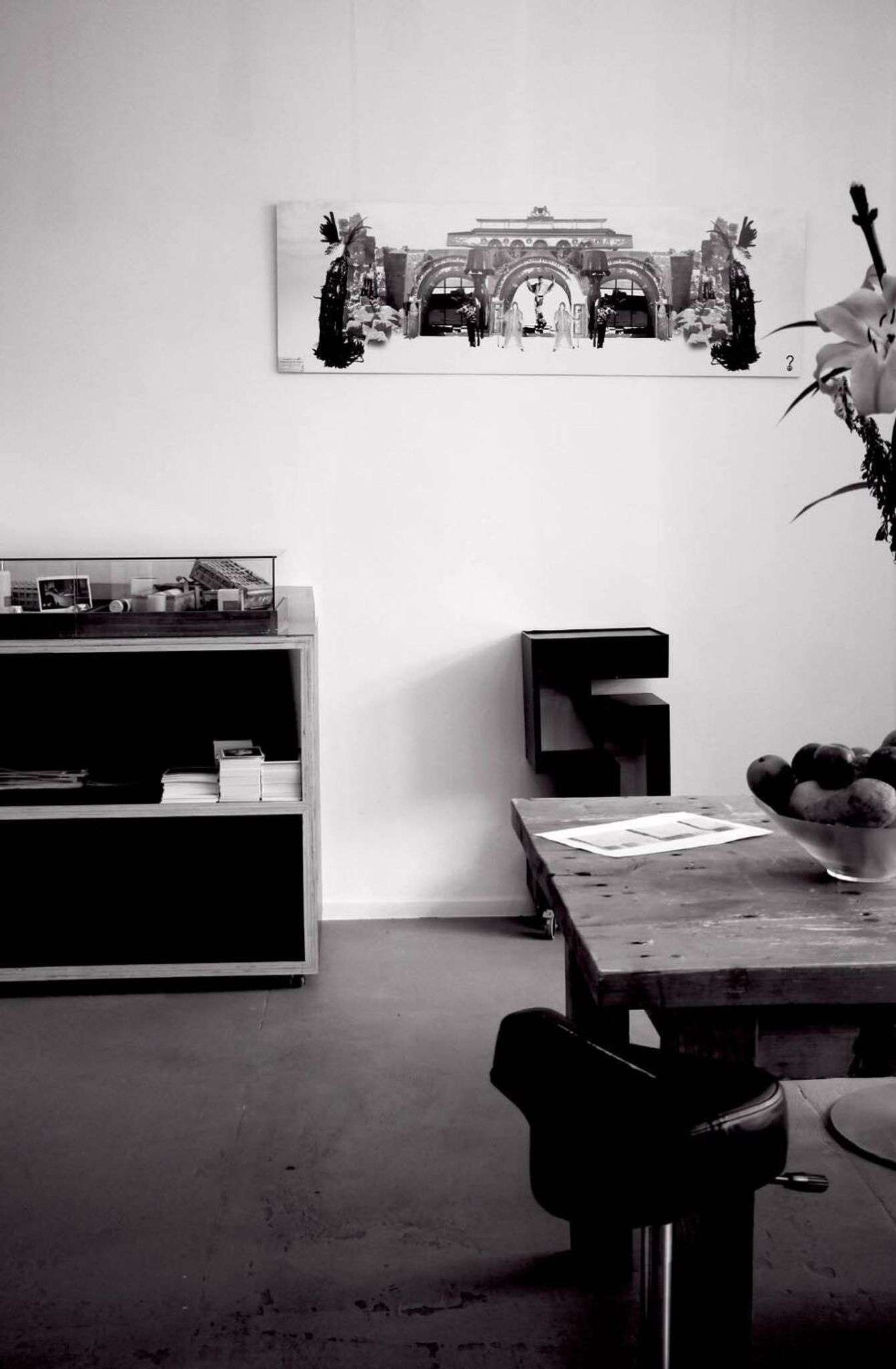 Large black and white artworks / photo collage (160x50) eyes