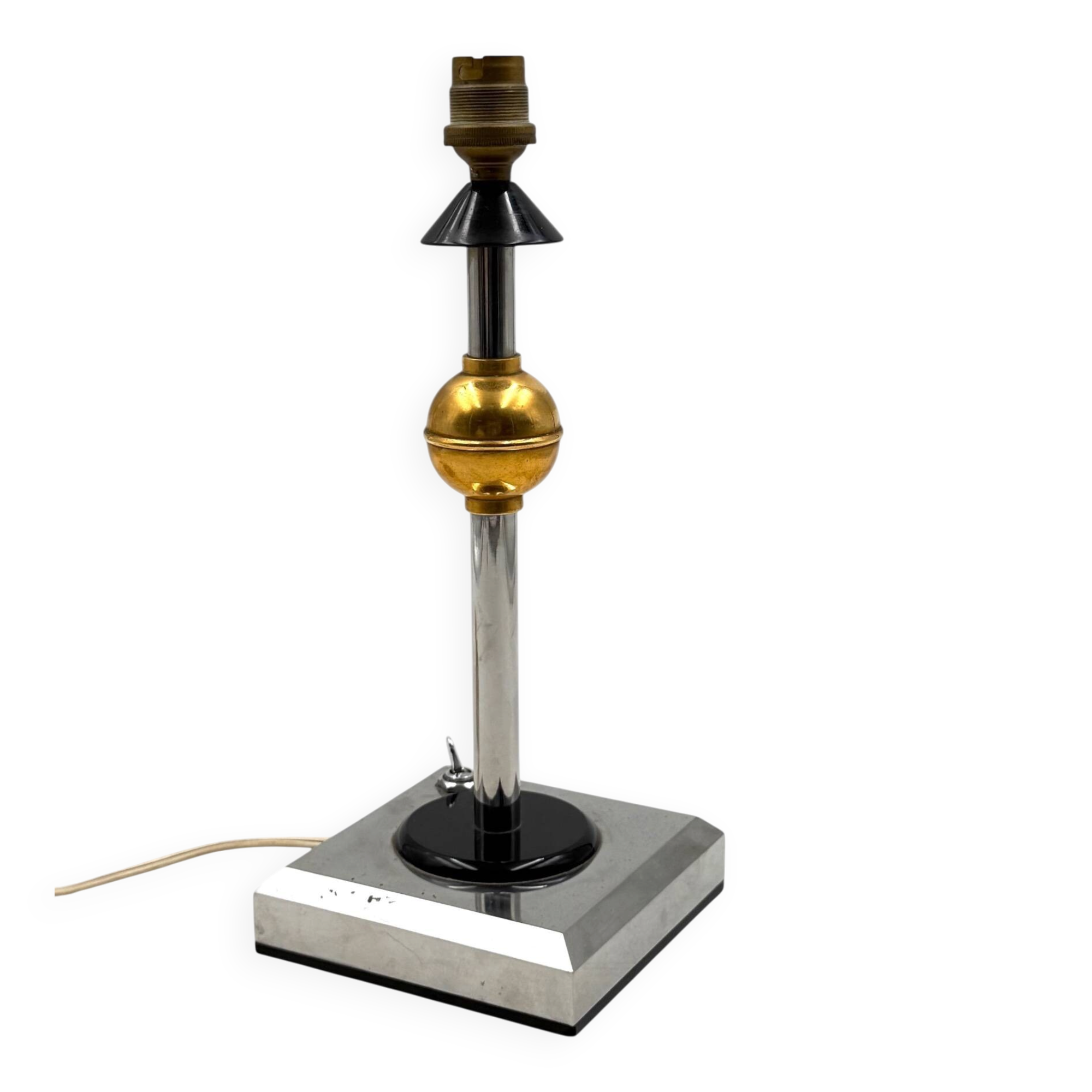 Art deco style bakelite table lamp, France 1980s
