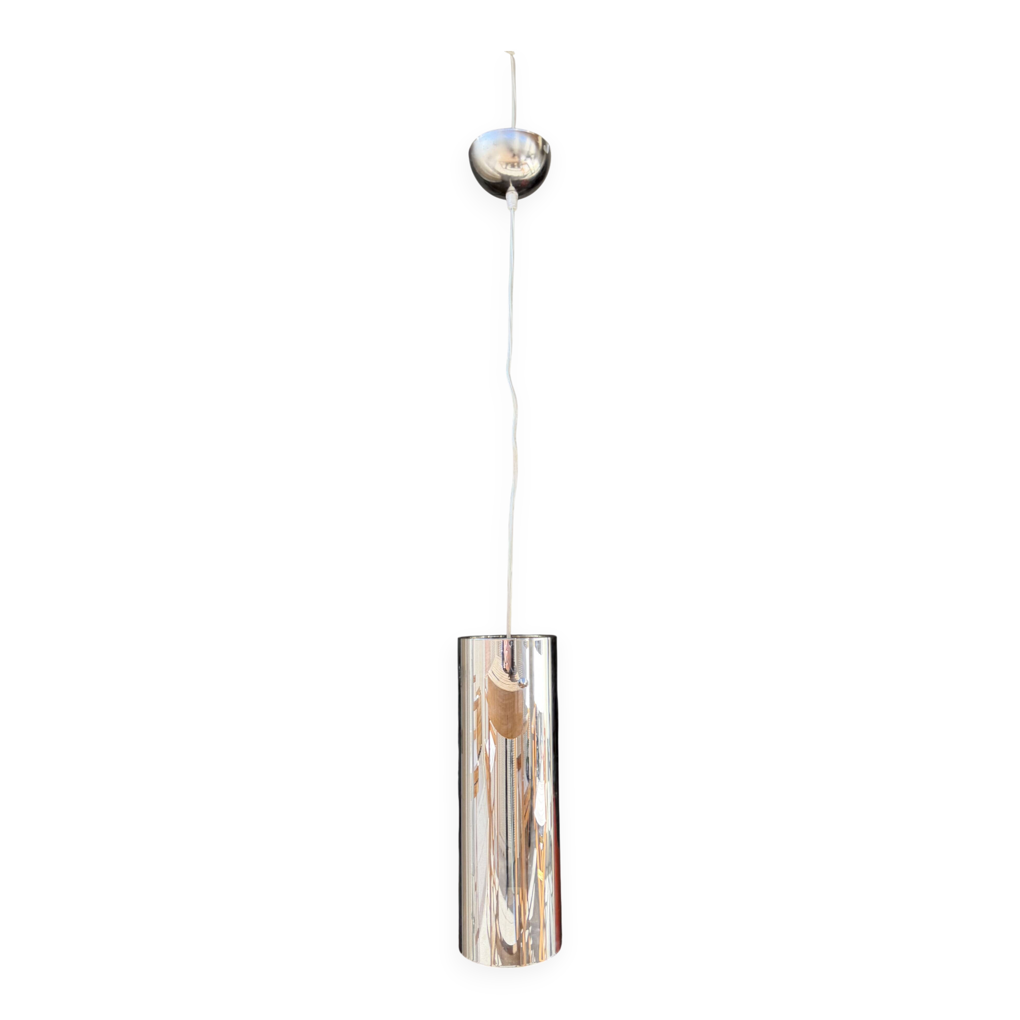 Suspended glass tube mirror Italian design