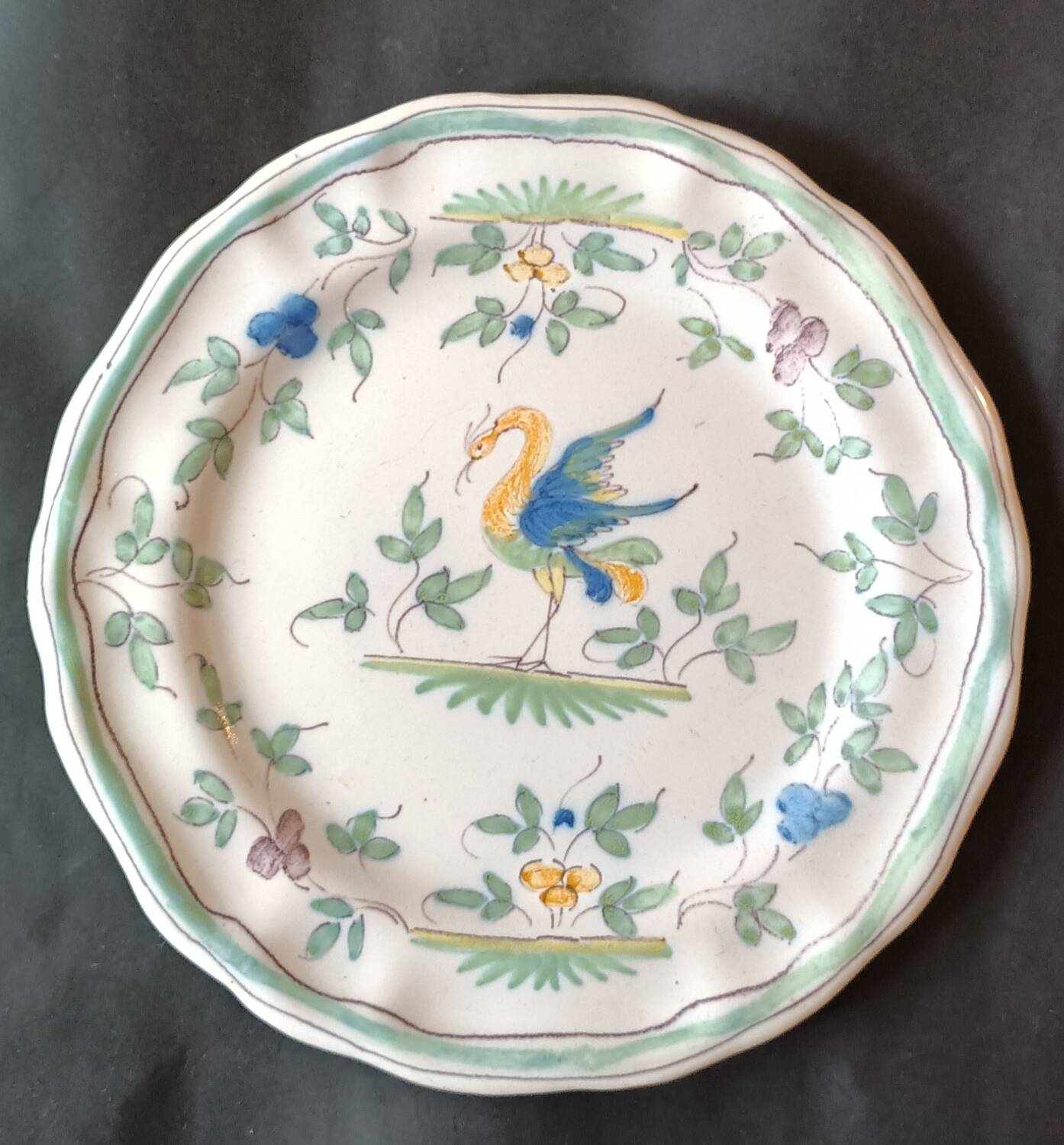 Martres Tolosane earthenware plate from the 1930s