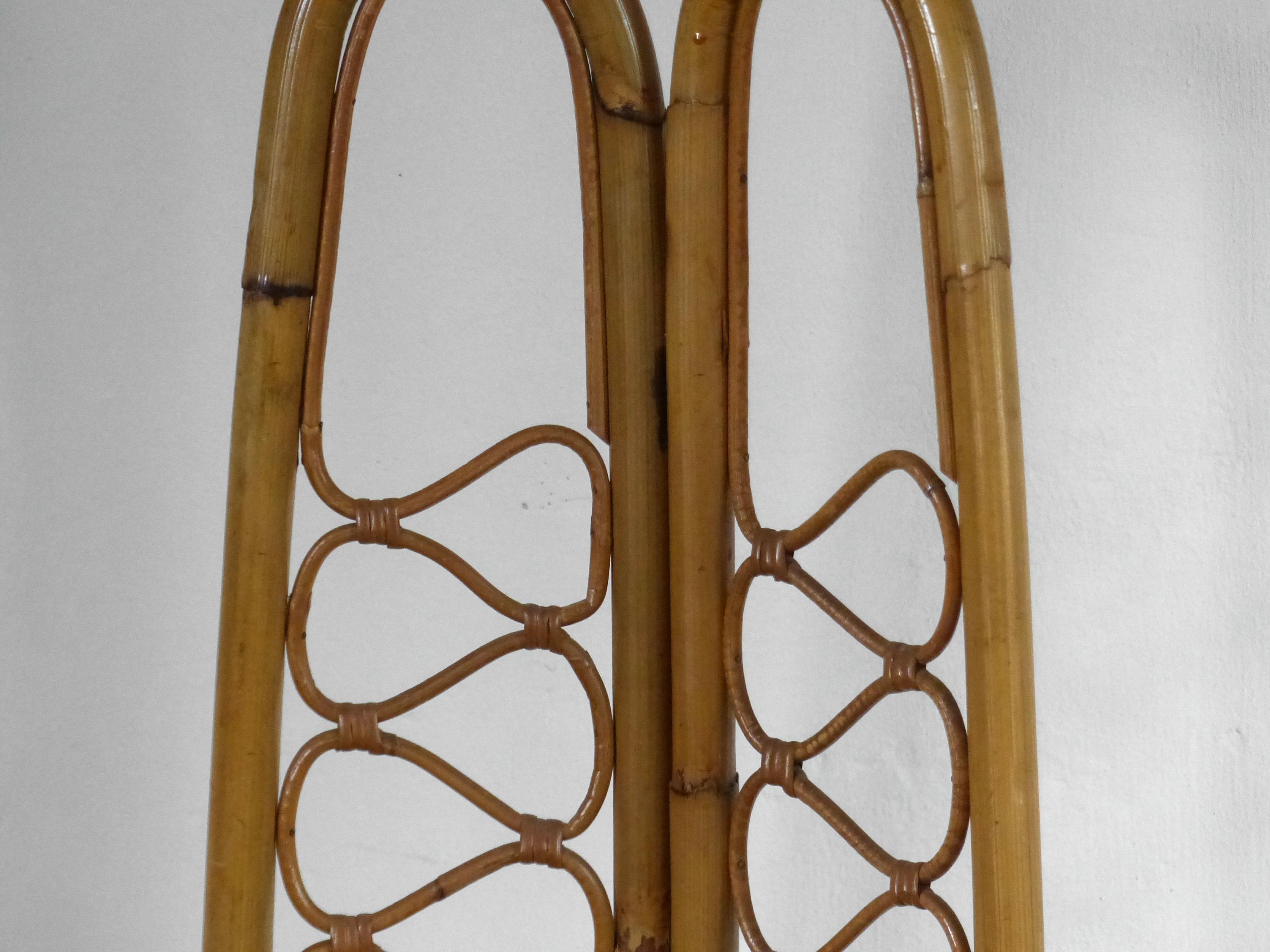 Pair of low bamboo chairs 1960