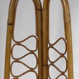 Pair of low bamboo chairs 1960