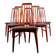 6 Danish chairs in teak and new leather, model "Eva" by Niels Koefoed.