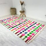 Handmade wool Berber rug 267 x 146 CM