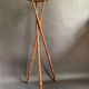 Napoleon III tripod plant stand in bamboo-style wood
