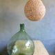 Suspension boule en corde et rotin