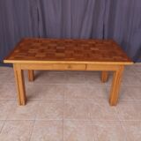 Vintage table in solid white oak
