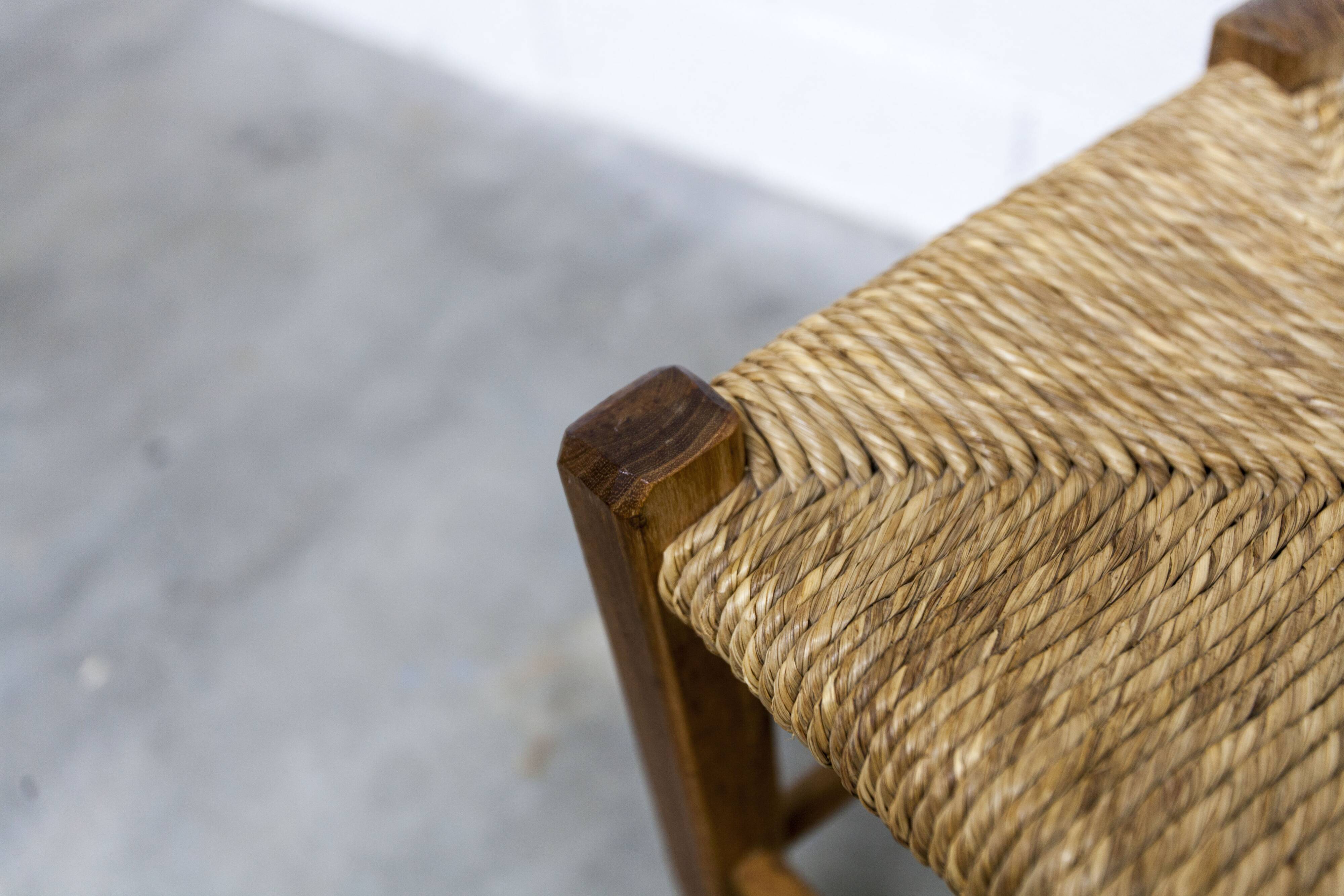 Rustic artisanal brutalist bench 1960 93cm