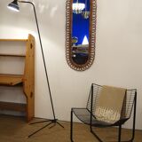 Rattan mirror from the 60's - 125x47cm
