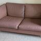 Canapé scandinave cuir marron 2 places