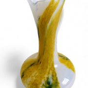 Cristallerie de Clichy White Opaline Pitcher Vase, Handmade in France