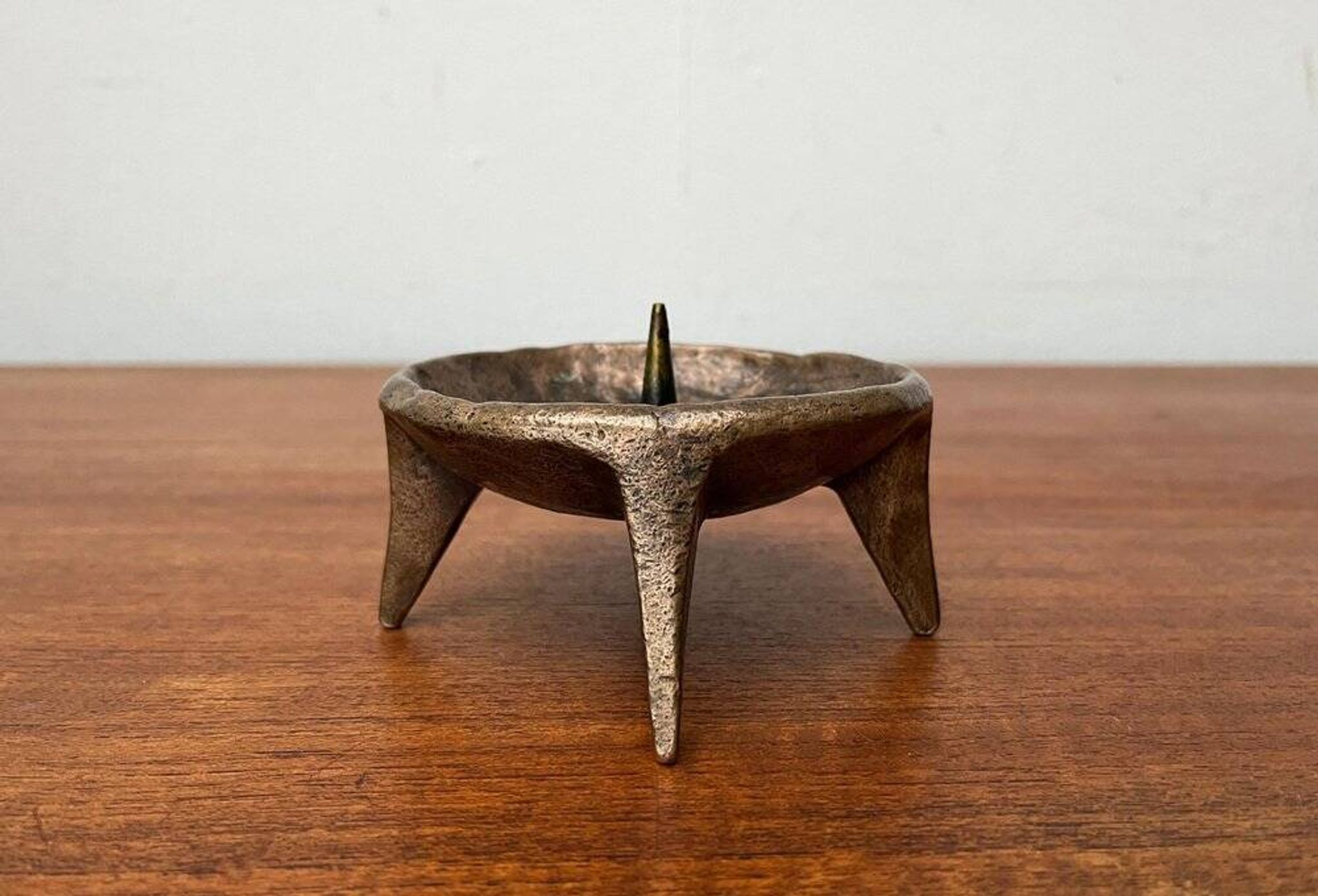Bougeoir Brutaliste du Milieu du Siècle en Bronze, années 1960